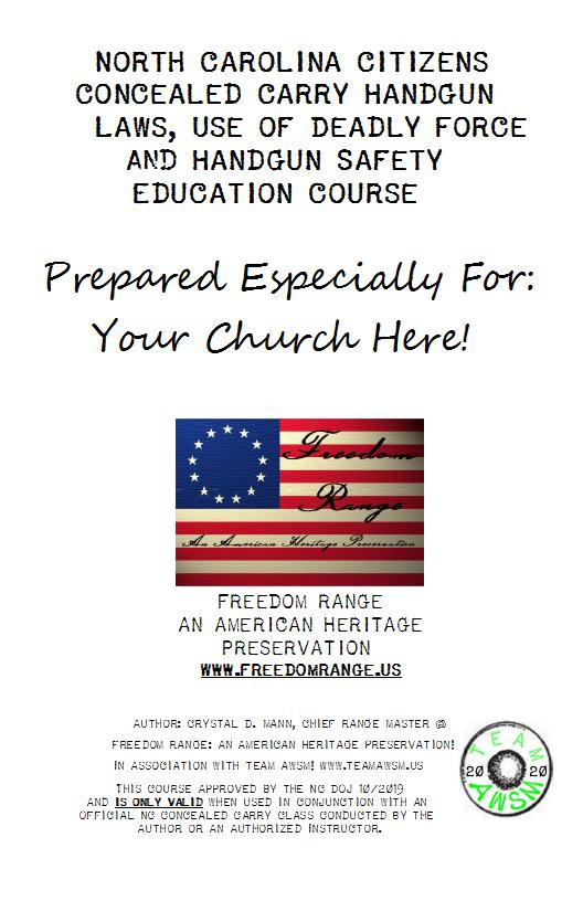 On Site CCH Classes @ Your Church !